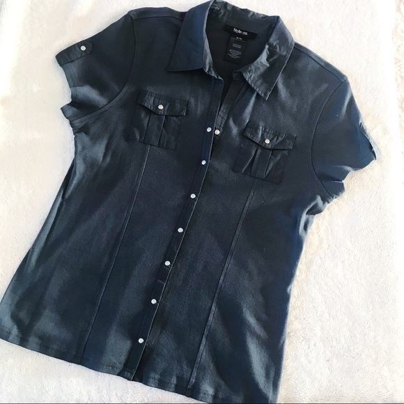 Style & Co. Tops - Womens Style & Co. Cargo Cap Sleeve TShirt Size XL